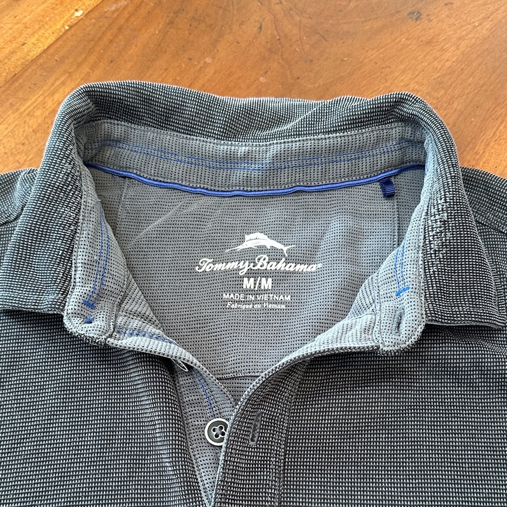 Tommy Bahama Blue and Gray Men's Casual Shirt